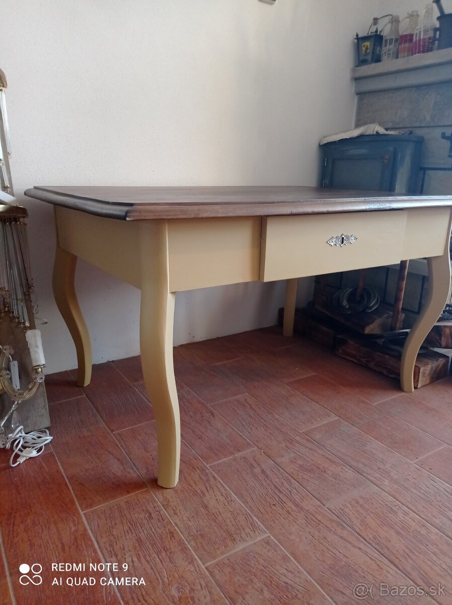 Masivny restaurovany stol - 5