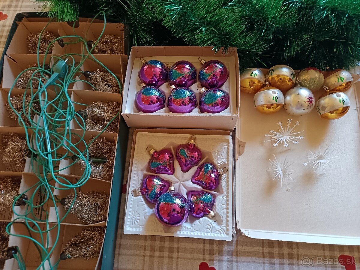 Retro vianočné svetielka, ozdoby - 5