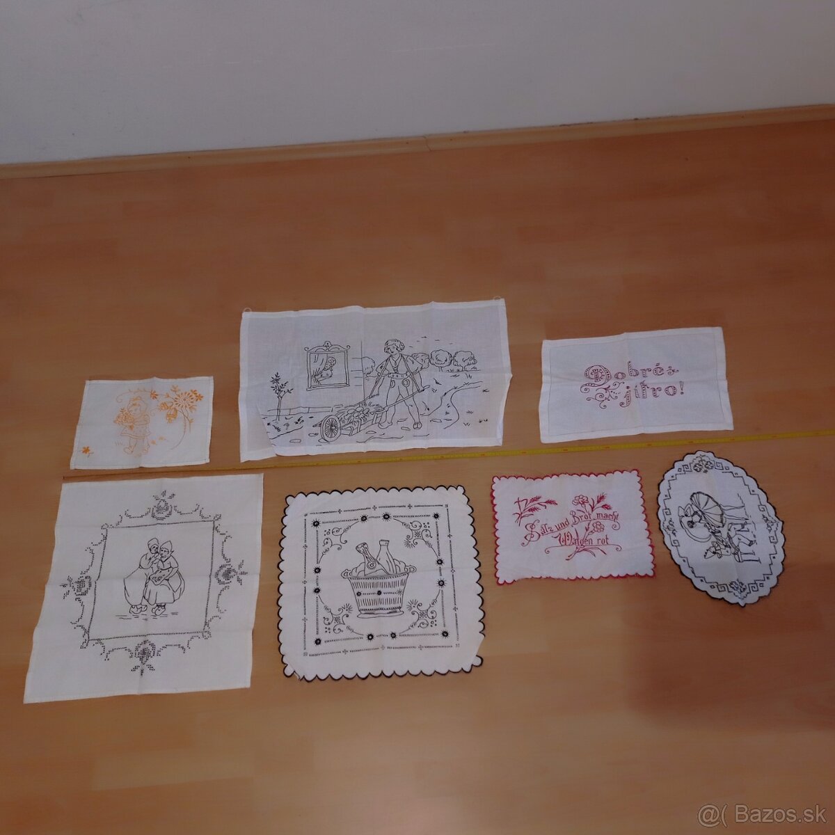 Retro vyšívané nástenky-chalupárske dekorácie výber z 12 kus - 5