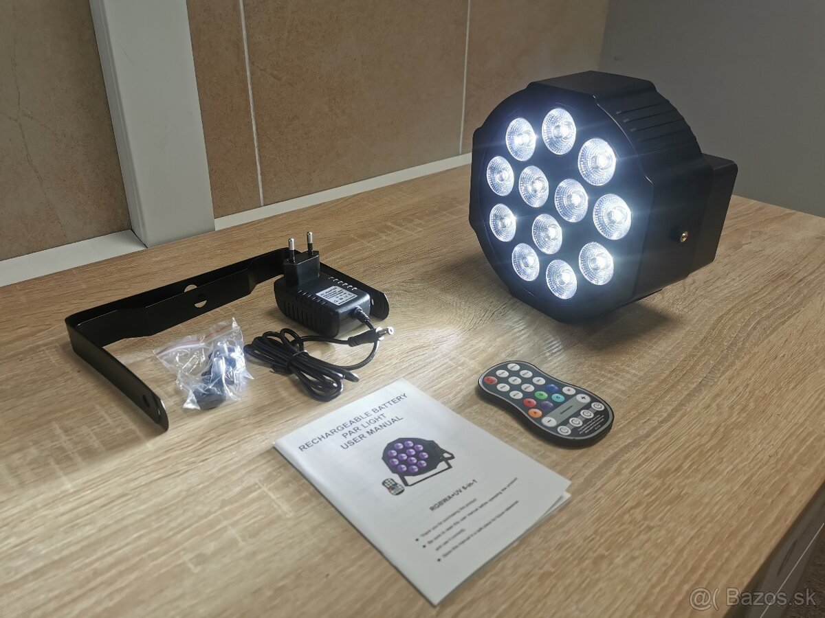 4ks Batériové akku led pary RGBW,diaľkové ov. +Taška - 5