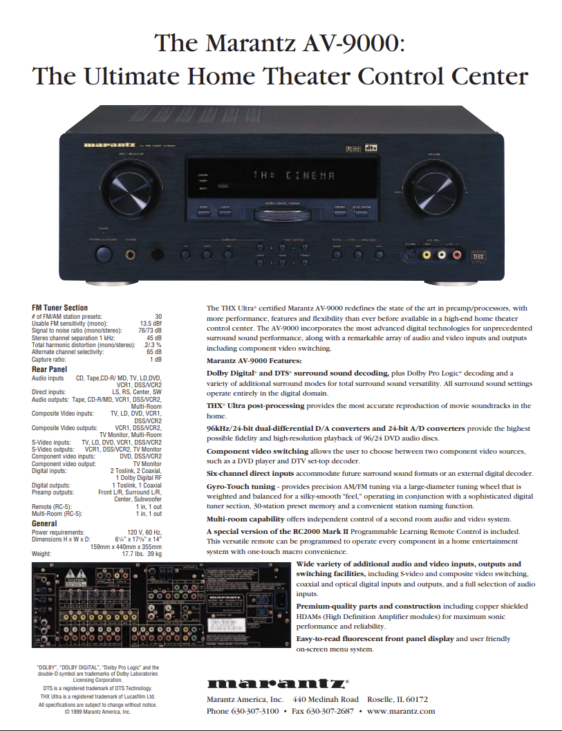 Marantz AV9000 - 5