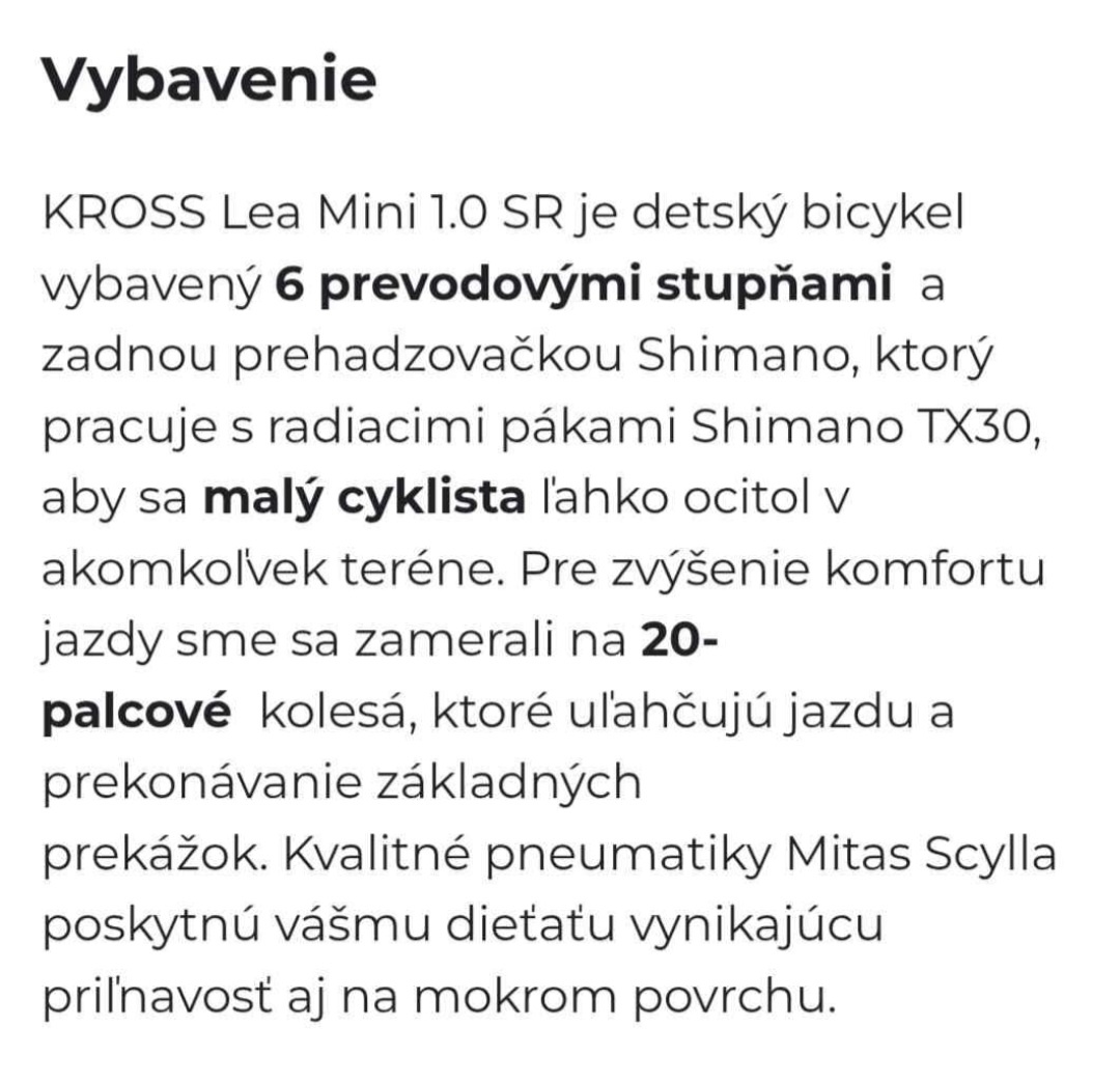 Predám detský bicykel Kross LEA mini 20" - 5