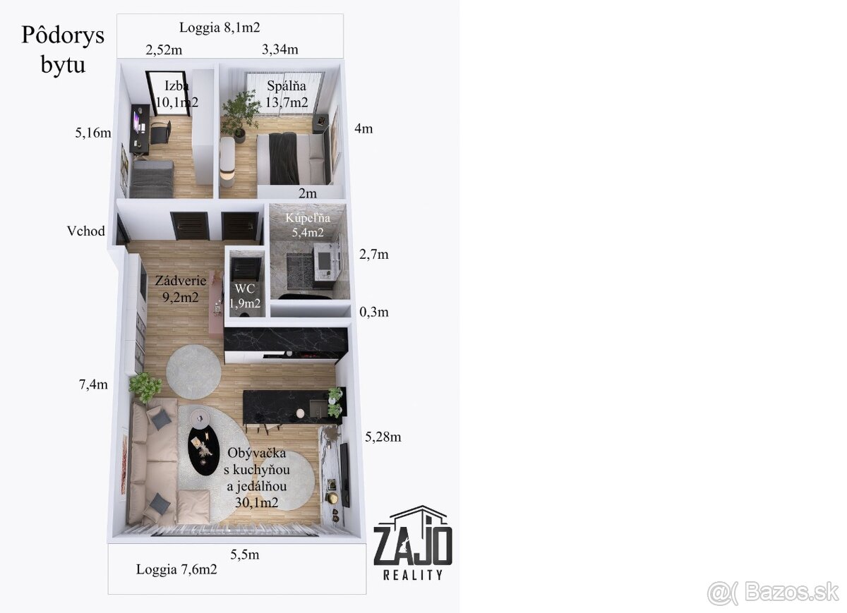 NA PREDAJ I 3-IZBOVÝ BYT I VILA NIZZA I TRENČIANSKE TEPLICE - 5