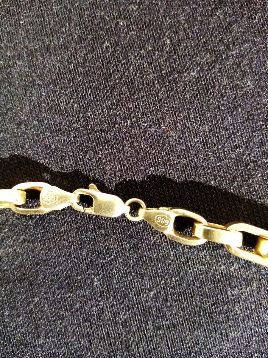 Zlatá retiazka +náramok - 5