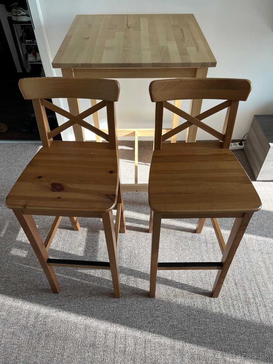 Barový stôl IKEA Björkudden + 2x barové stoličky IKEA Ingolf - 5