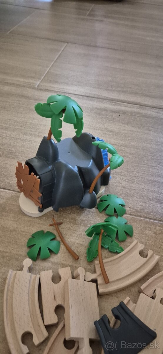 Drevená sada koľajníc a ciest 200+ ks - 5