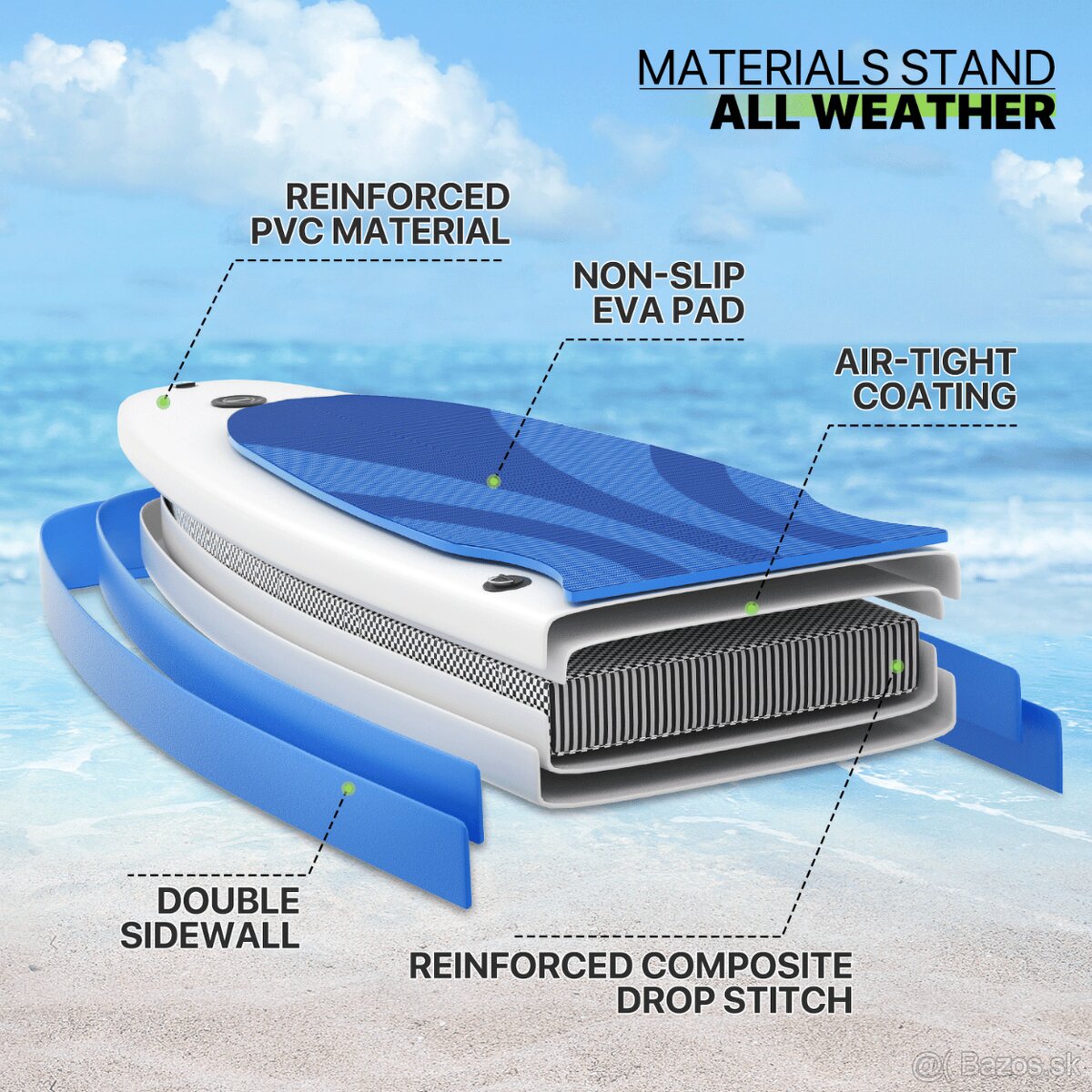 Nový 320 cm paddleboard zn. KOETSU - 5