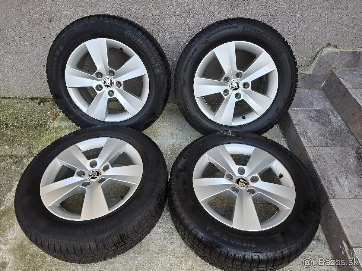 Zimne kolesa Skoda Superb 5x112 r16 215/60 r16 - 5