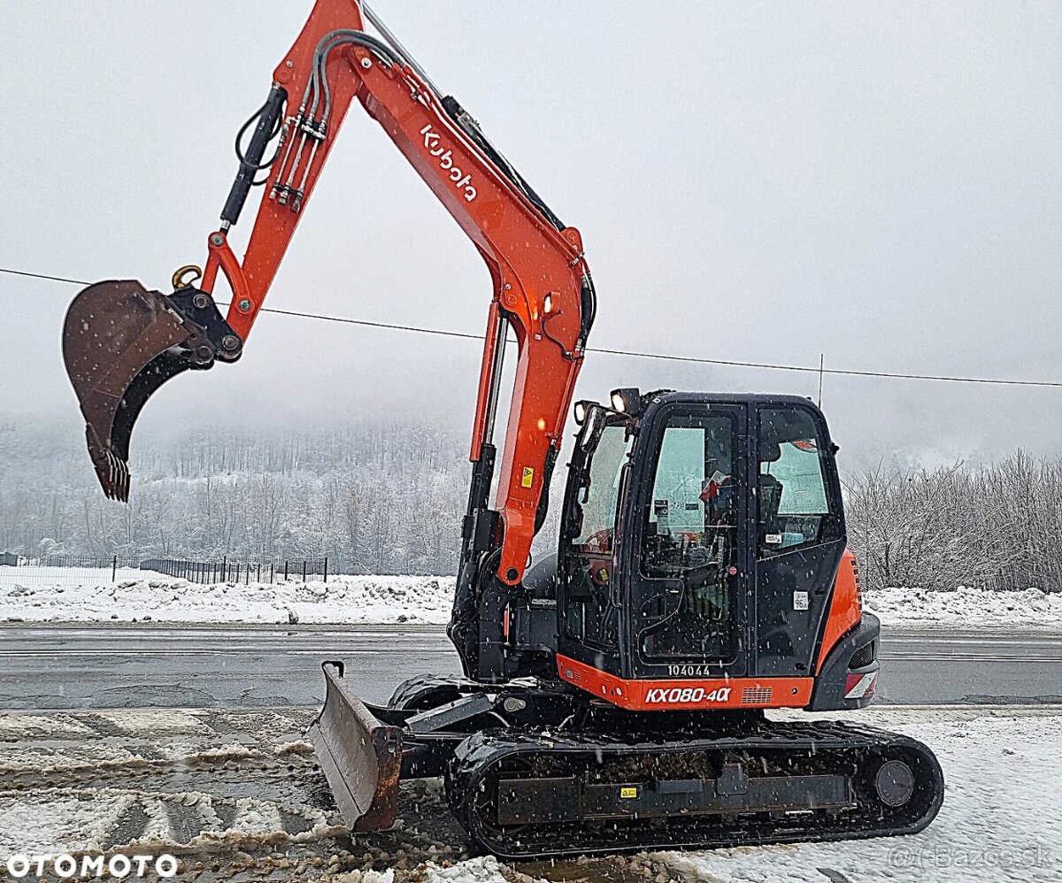 Pásové rýpadlo Kubota KX080-4 s dlhým ramenom 8,5 t PLUS. Ak - 5