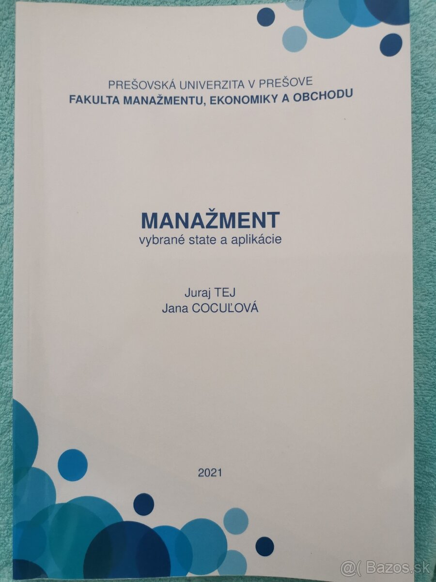 Manažment vybrané state a aplikácie - 5