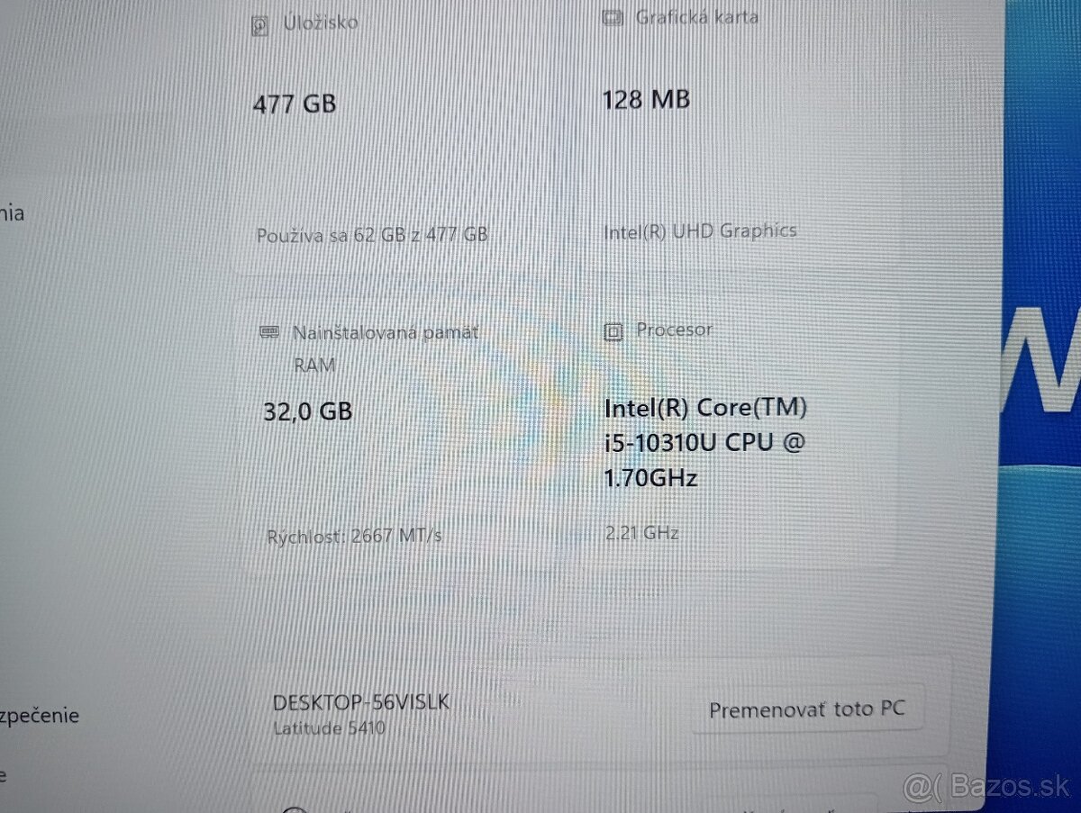 Dell latitude 5410 , Intel® Core™i5 , 32gb ram , 500gb ssd - 5