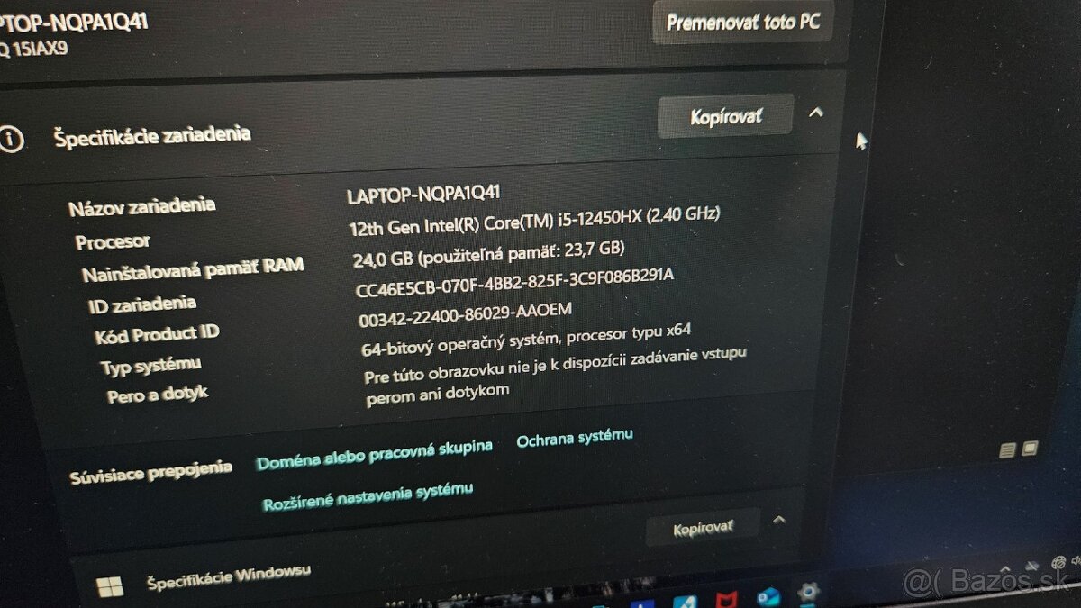 Herný notebook Lenovo - aj vymením - 5