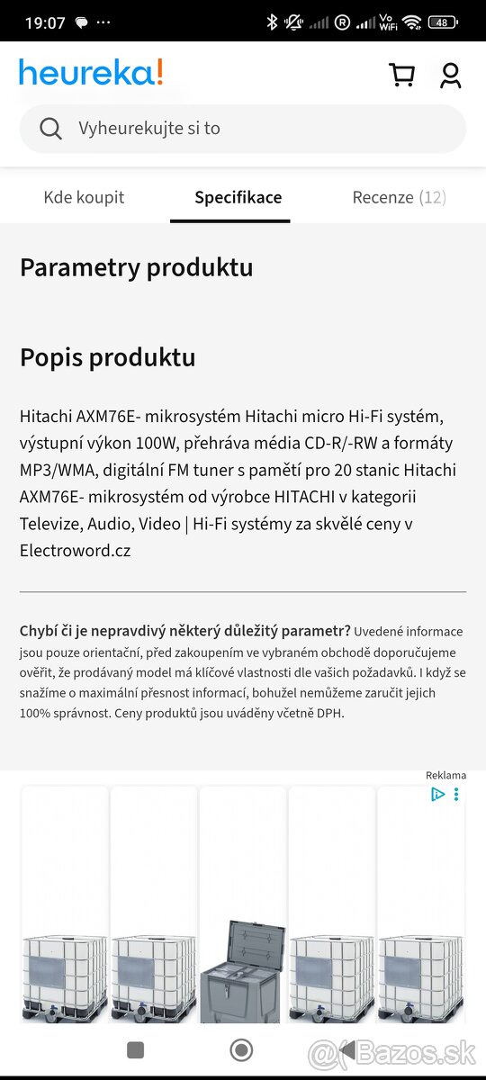 Predám Hitachi hifi veža - 5