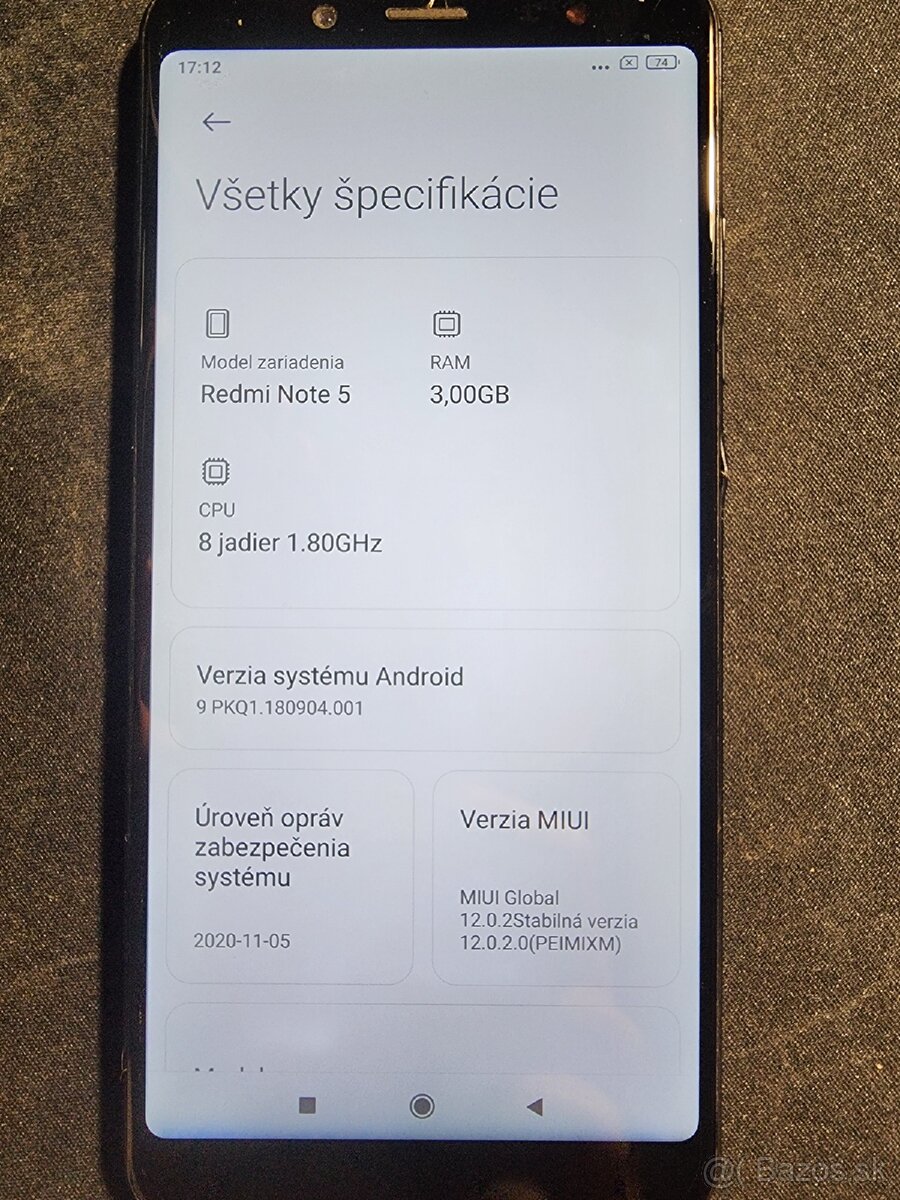 Xiaomi Redmi Note 5 - čierny, 3GB RAM / 32GB úložisko - 5