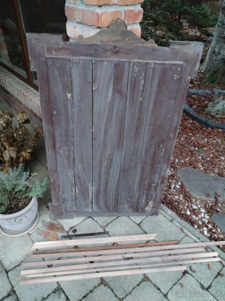 Starožitné zrkadlo +veľký rám - 5