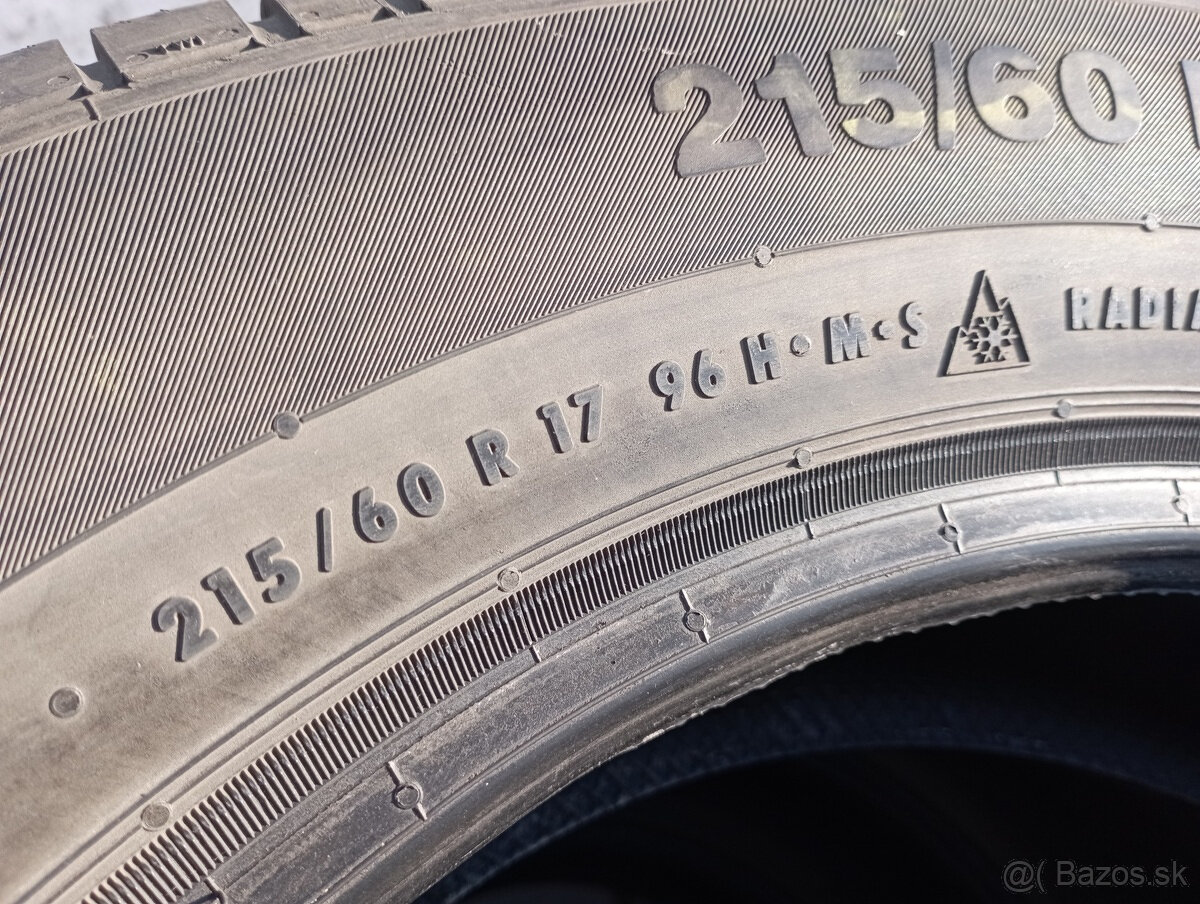 215/60/17 Continental zimné pneu 4ks - 5