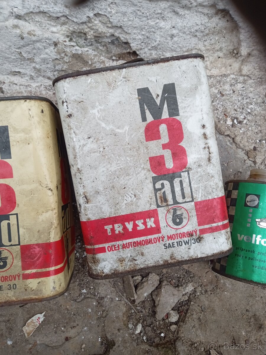 Staré od oleja plech.nadoby - 5