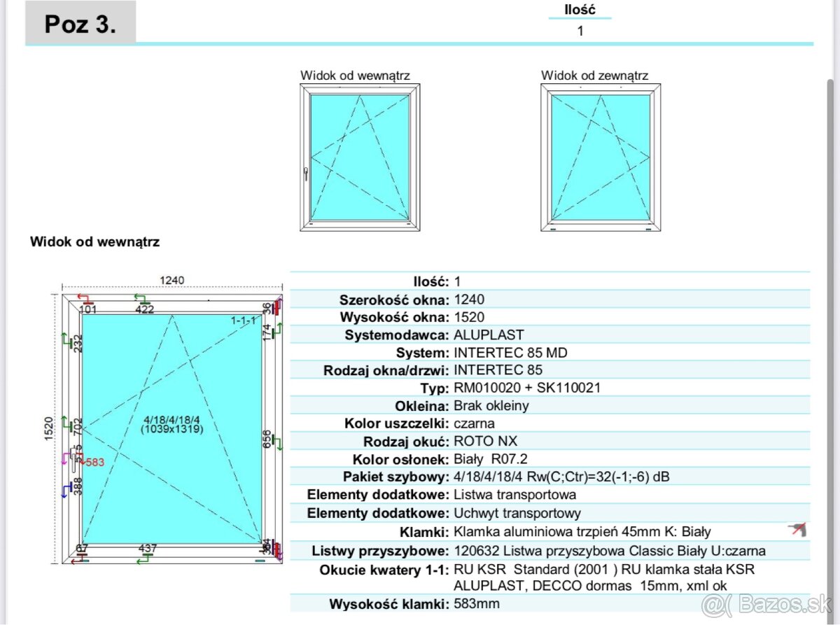 LACNO predám Nove plastové okna 7komorové 3-sklo LACNO - 5
