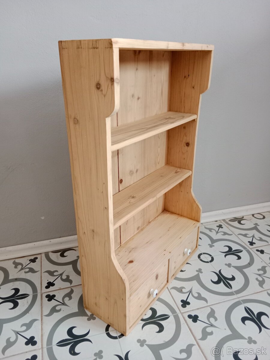 Police, polička s šuplíky po renovaci - 5