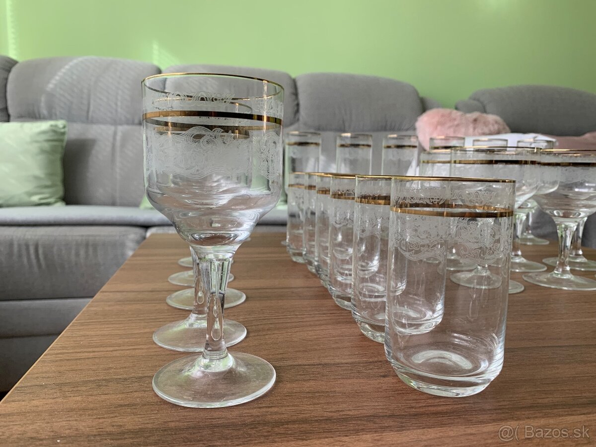 Poháre na víno, šampanské, pivo, koňak, vodu, TOP STAV - 5