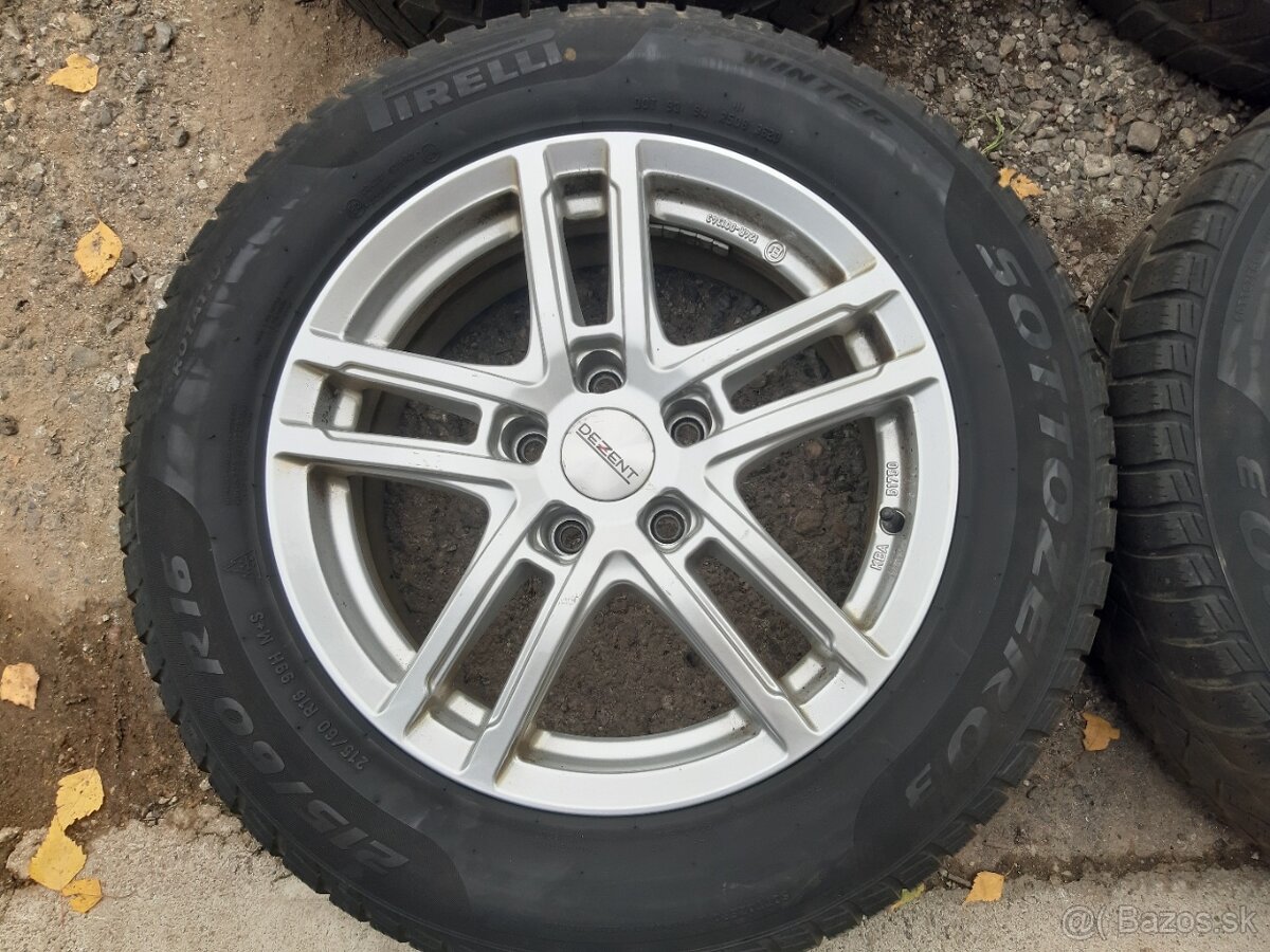 ZIMNA SADA 5x112r16 obuté 215/60r16 - 5