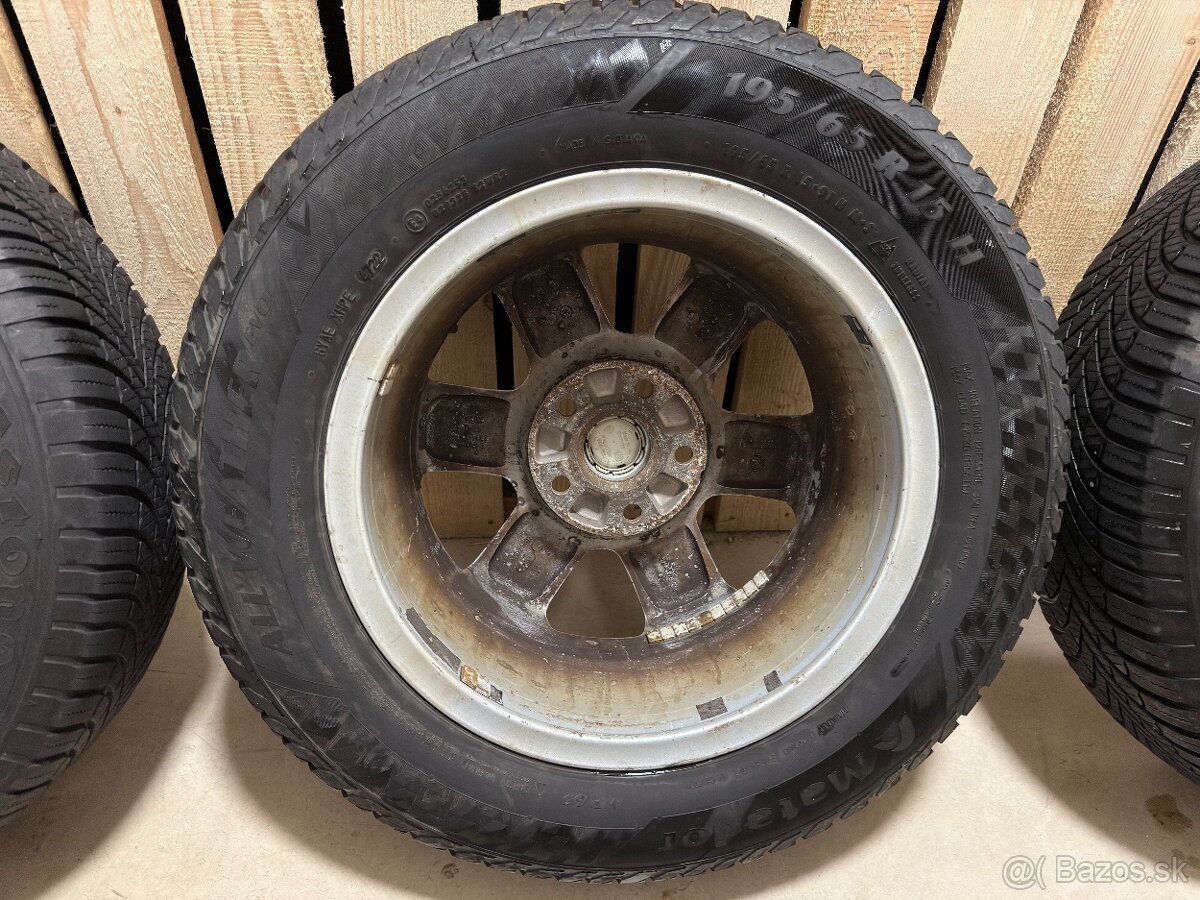 Disky Škoda + celoročné pneu 195/65 R15 - 5