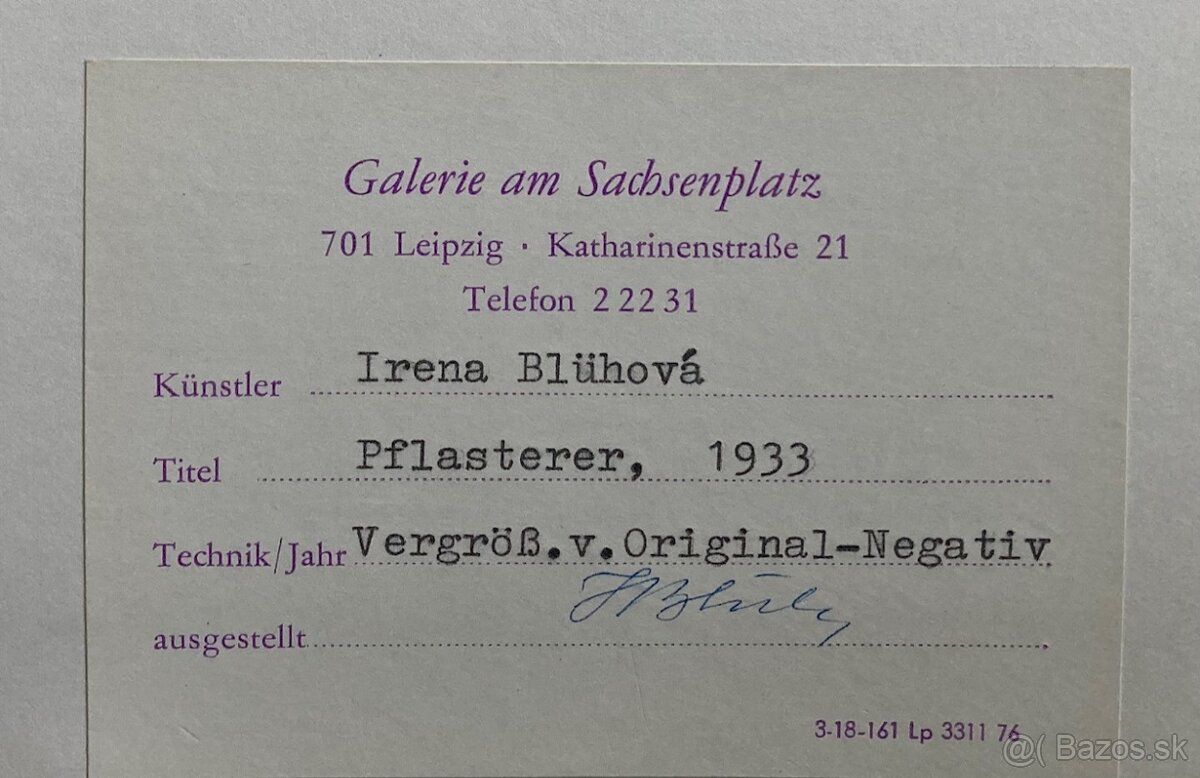 Irena Blühová – Dláždič autorská, okolo 1975 - 5