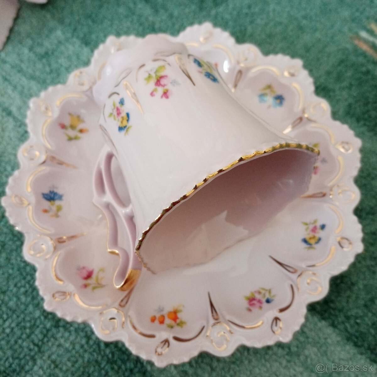 ružový porcelán kávová súprava - 5