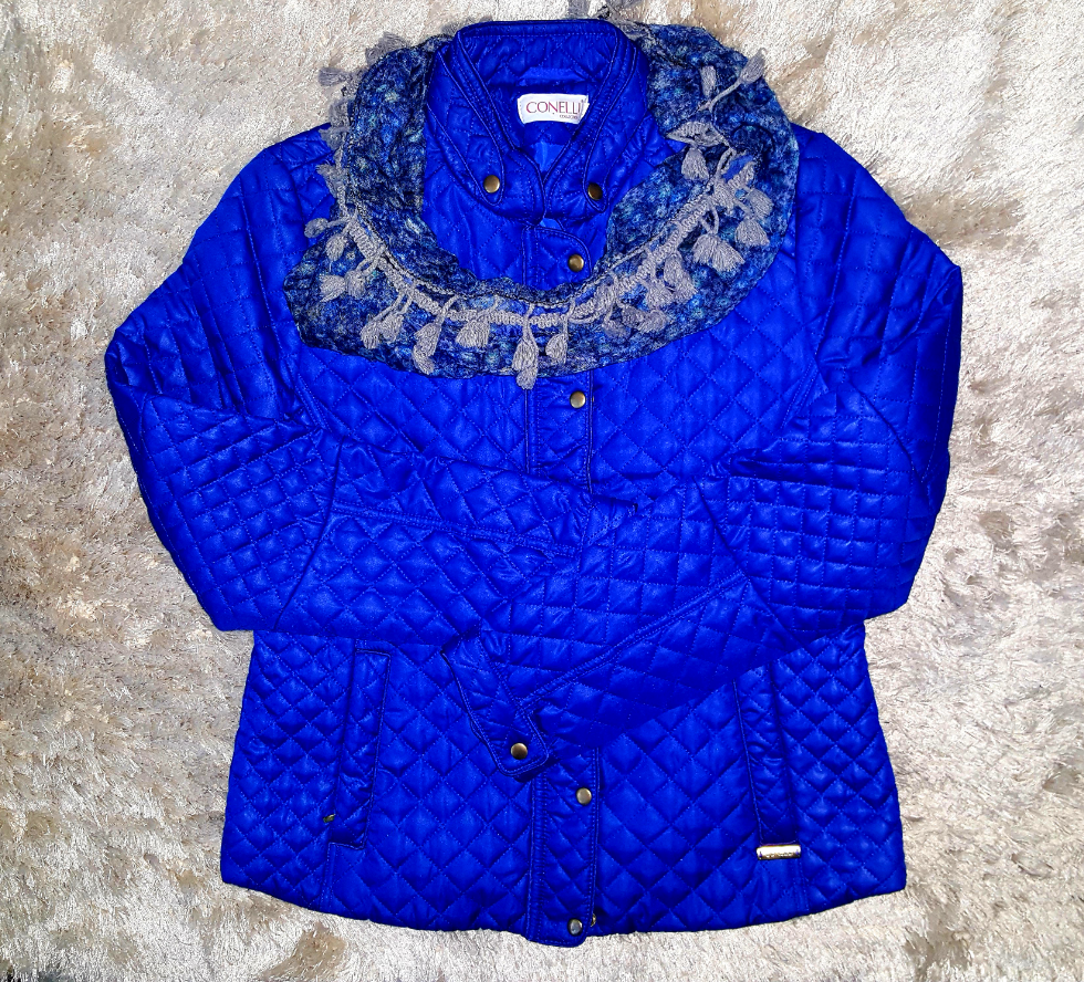 Modrá prešívaná bunda - 5