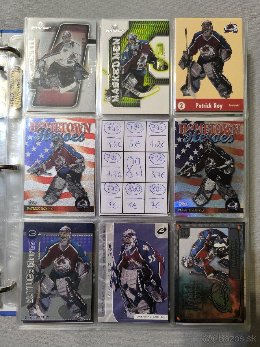 Hokejové kartičky - Patrick Roy 4 - 5