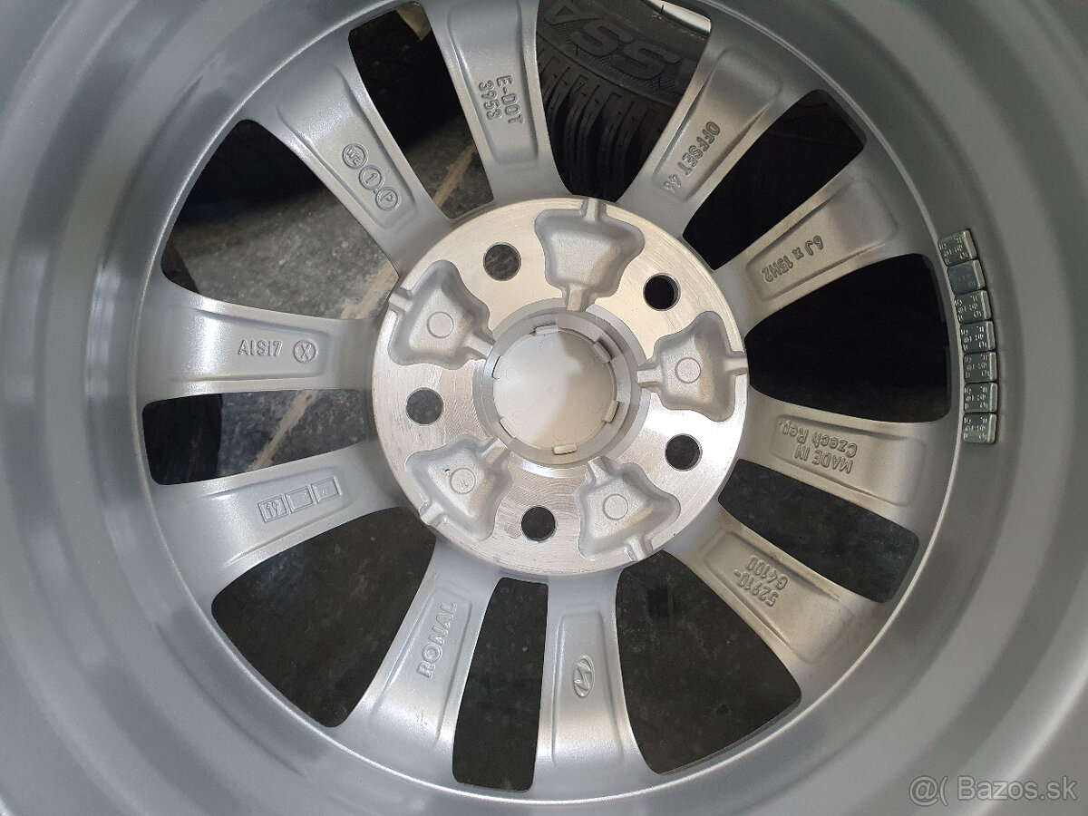 5x114,3 r15 kolesa hyundai i30 disky alu zimne 195 65 15 - 5