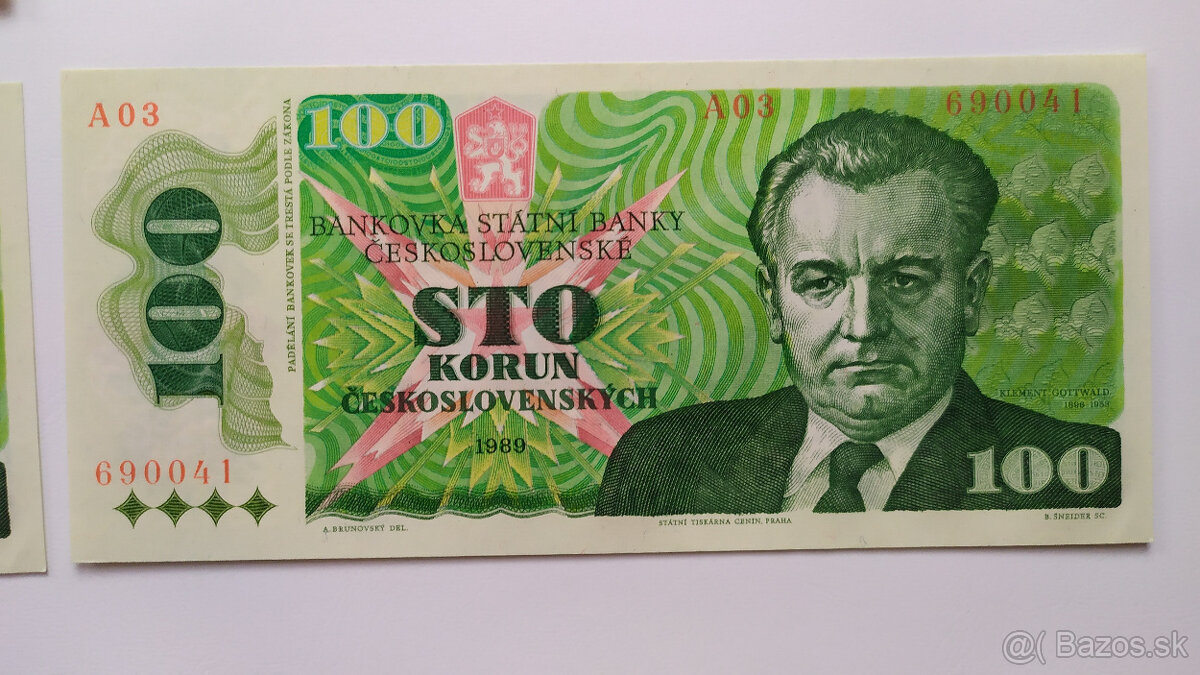 50 Kčs 1964 a 100 Kčs 1989 - 5