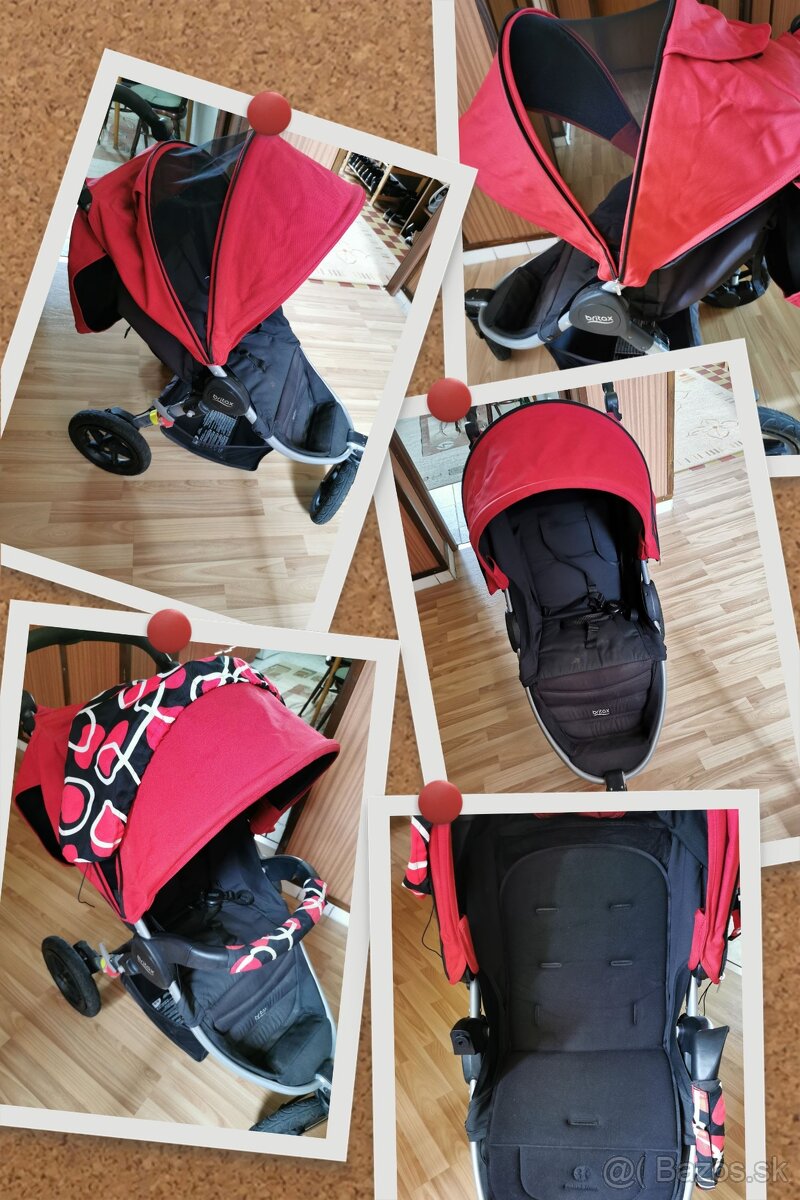 Kočík Britax a sedačka na bicykel - 5