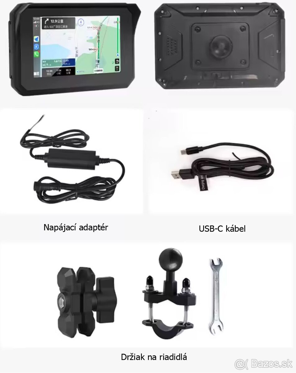 Motocyklová 5" GPS navigácia Android + Apple - Iphone 2026 - 5