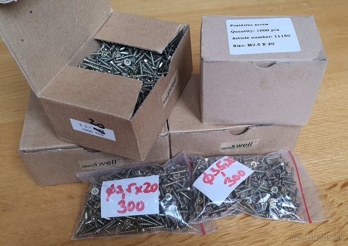 Konfirmáty, spojovačky, podpery, skrutky do dreva. - 5