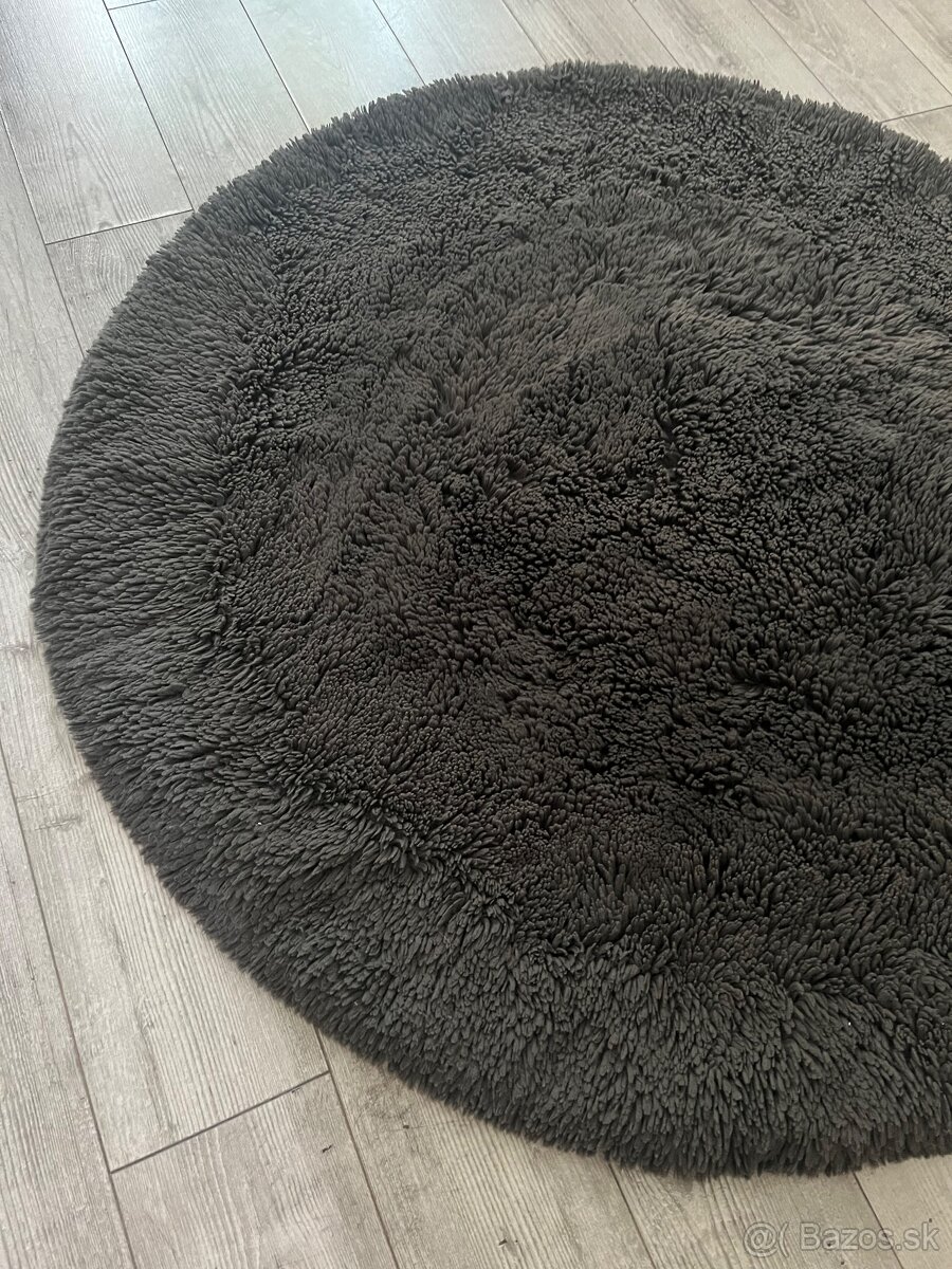 Krásny šedý kruhový koberec - 5