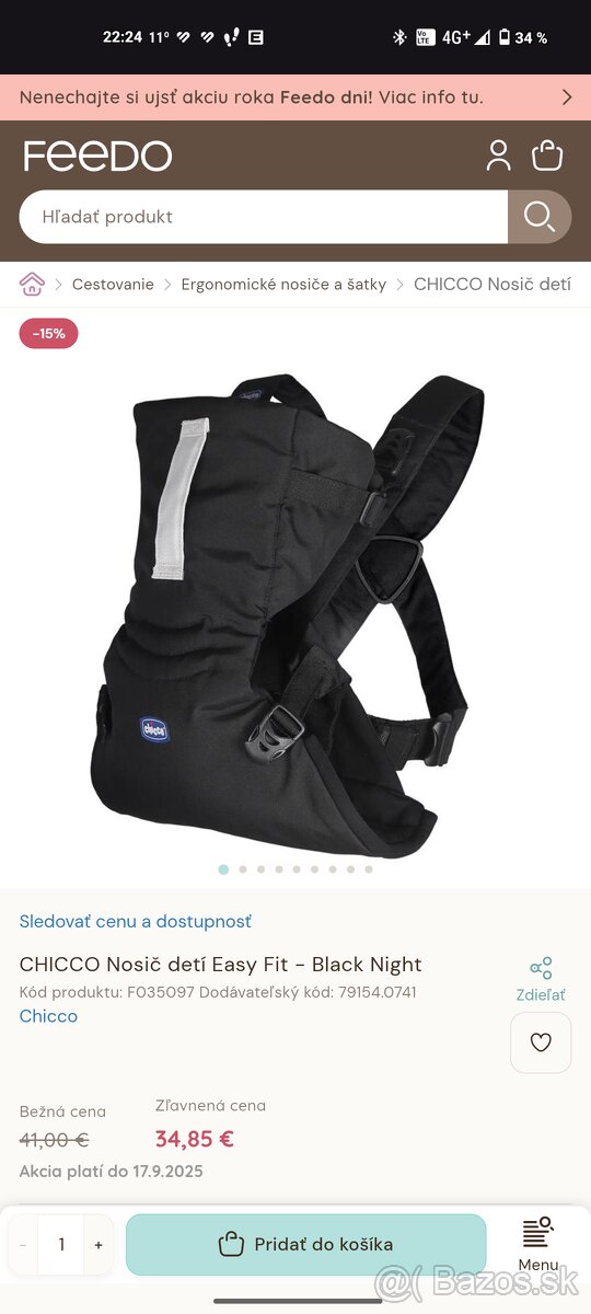 2x Nosič - Klokanka Chicco/Baby Relax - 5