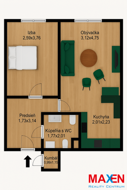Moderný 2-izbový byt po kompletnej rekonštrukcii – Košice, N - 5