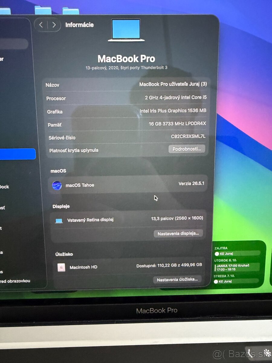 MacBook Pro 13" 2020 i5 / 16GB / 512GB SSD Silver - 5