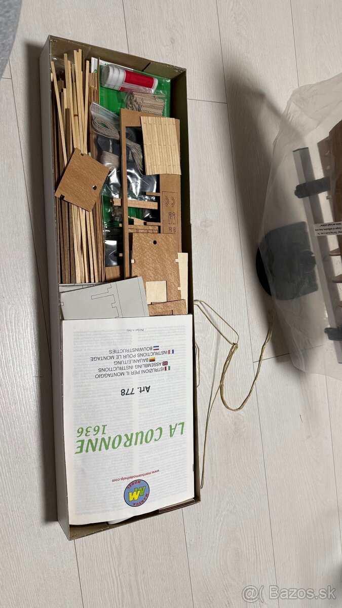 drevený model lode nedokončený - 5