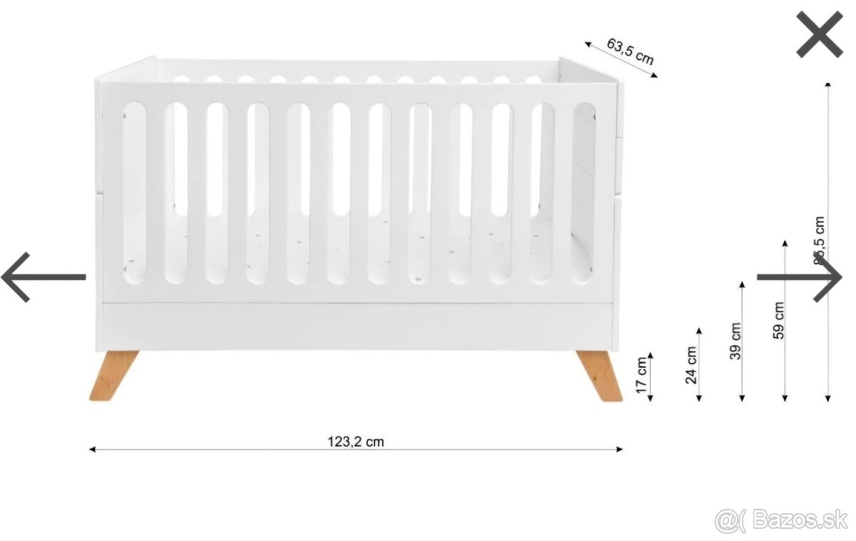 Detska postielka HOPPA + matrac - 5