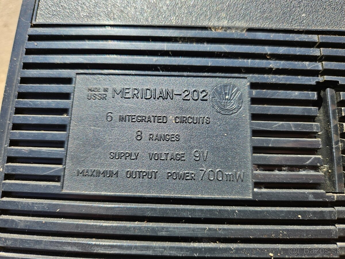 Tranzistorové rádio Meridian 202 USSR - 5