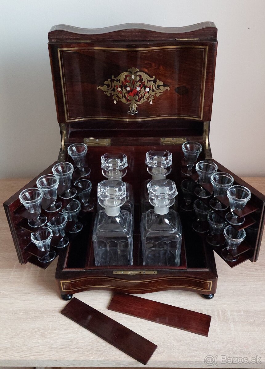 Likérnik boulle palisander Francúzsko Napoleon III - 5