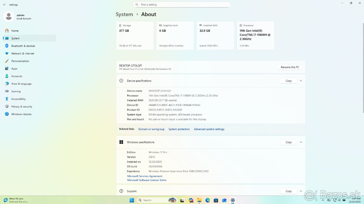 HP ZBook Fury G8 – Profesionálna pracovná stanica (RTX, i7) - 5