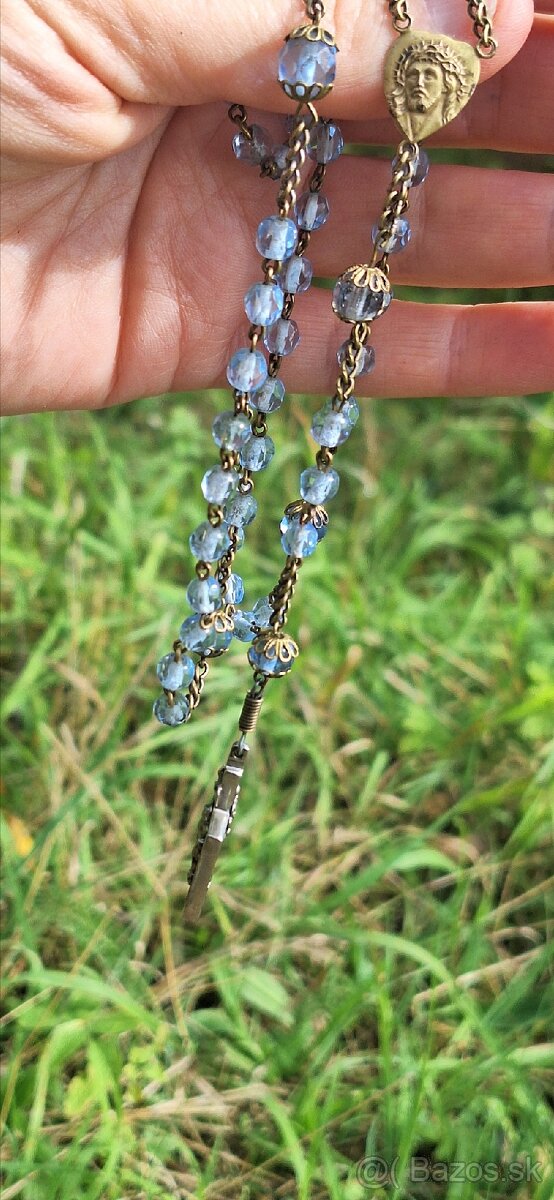 Starožitný ruženec vintage - 5