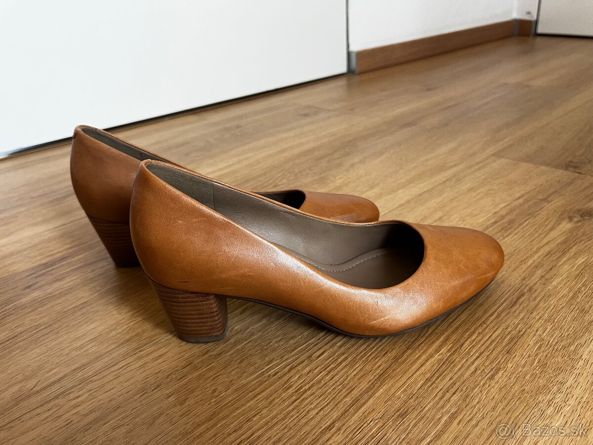 Hnedé lodičky Ecco, veľ.36 - 5