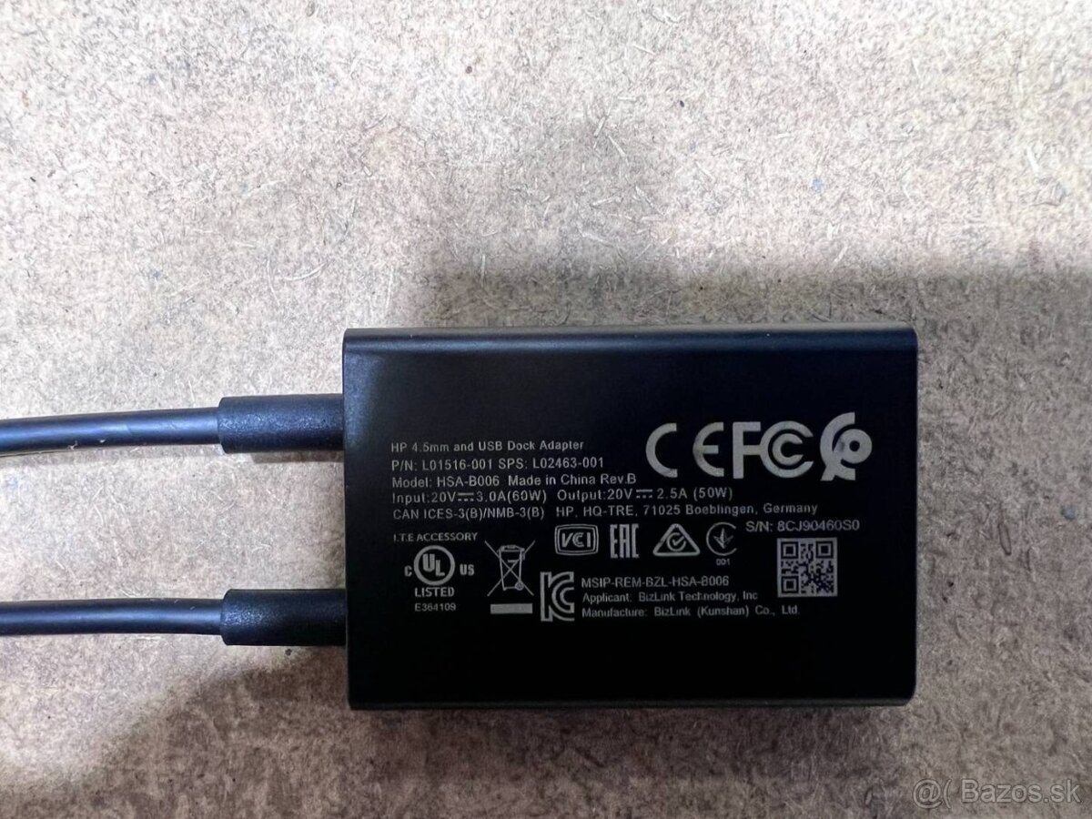 Predám redukciu HP 4.5mm and USB Dock Adapter. - 5