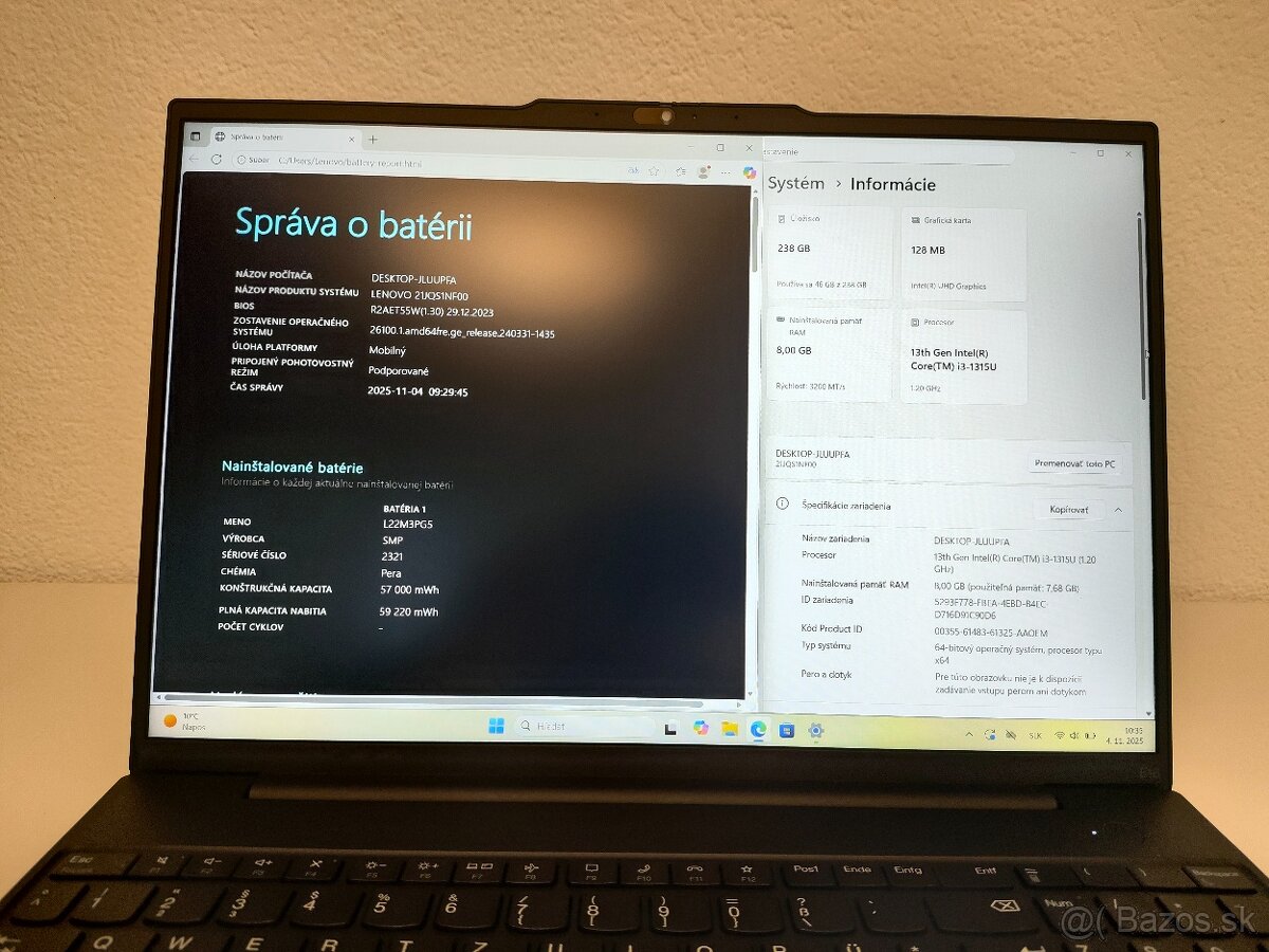 Lenovo ThinkPad E16 – i3-1315U, 8 GB RAM, 256 GB SSD - 5
