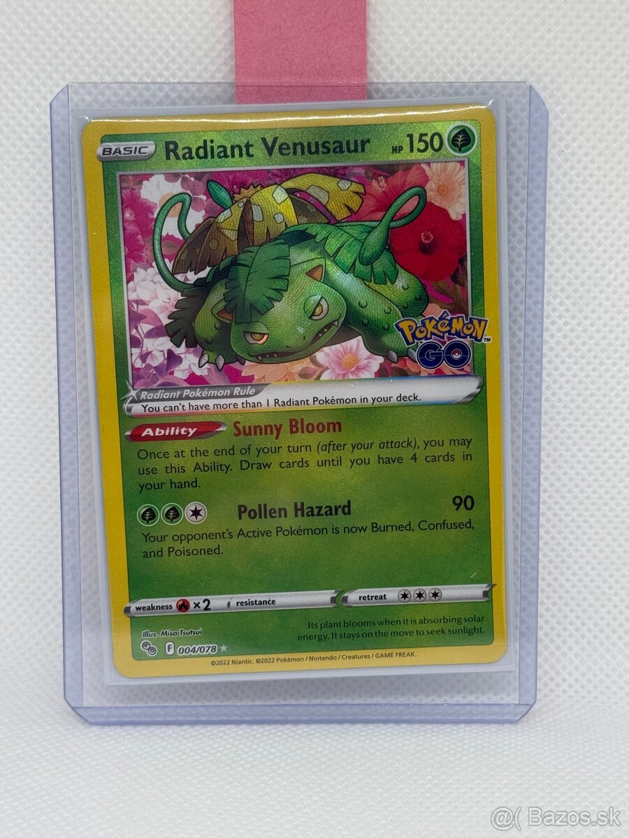 Pokémon karta Radiant Venusaur 004/078 – EX – ORIGINÁL - 5