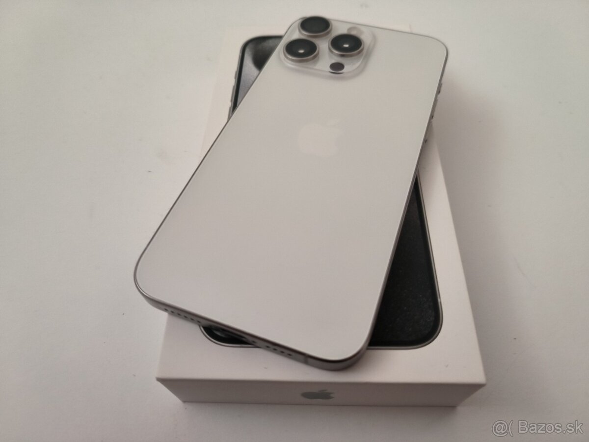 apple iphone 15 PRO MAX 256gb White Titanium / Batéria 100% - 5